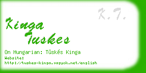 kinga tuskes business card
